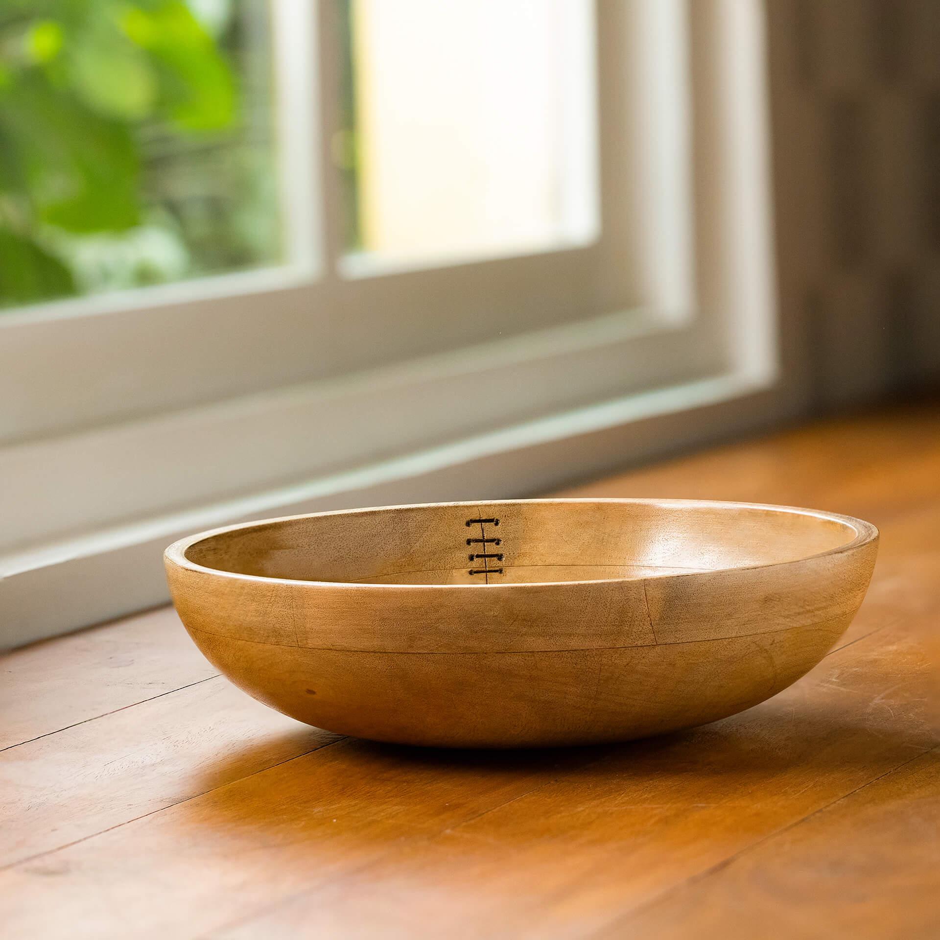stitch sense mango wood bowl large