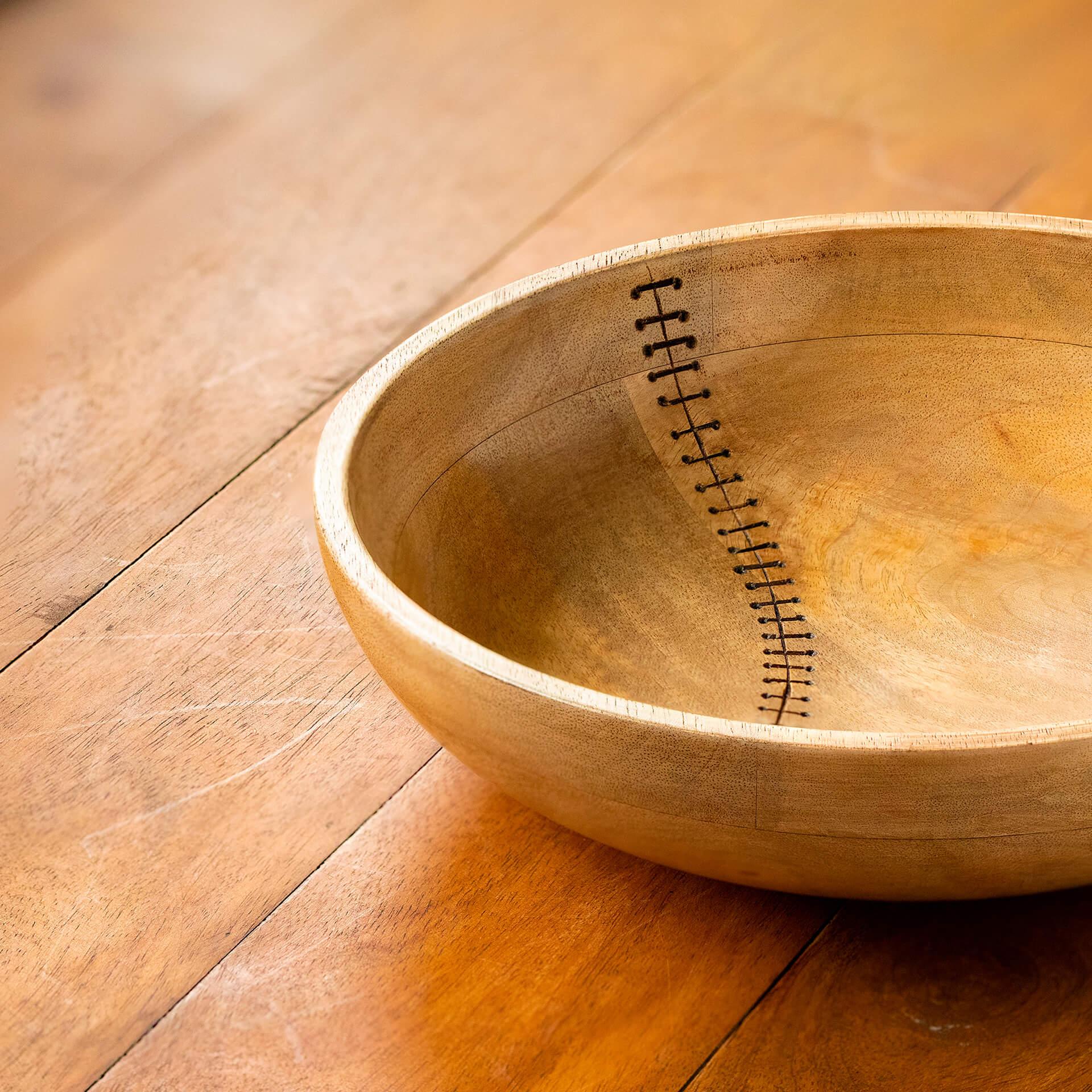 stitch sense mango wood bowl large