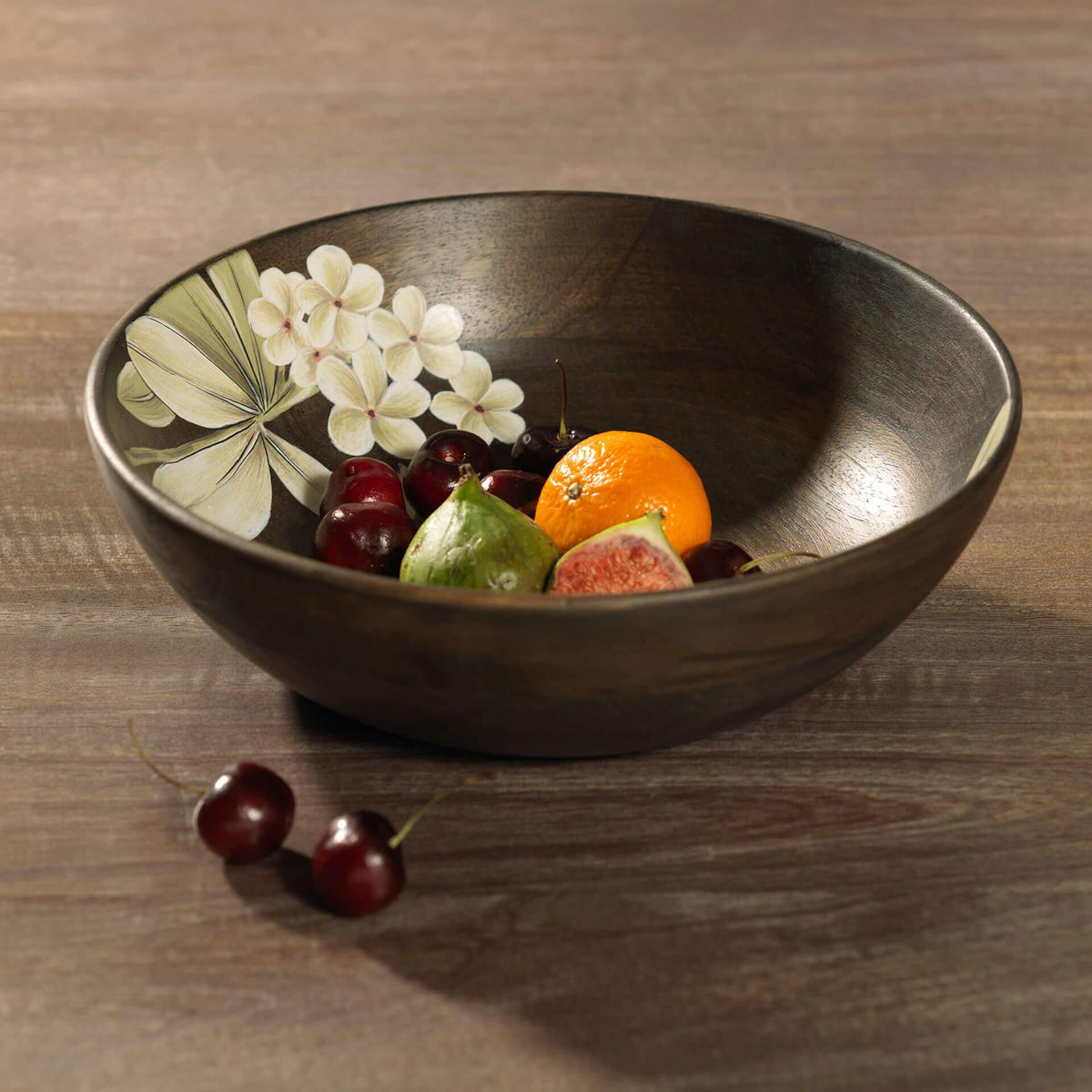 Frangipani Wooden Salad Bowl - ellementry