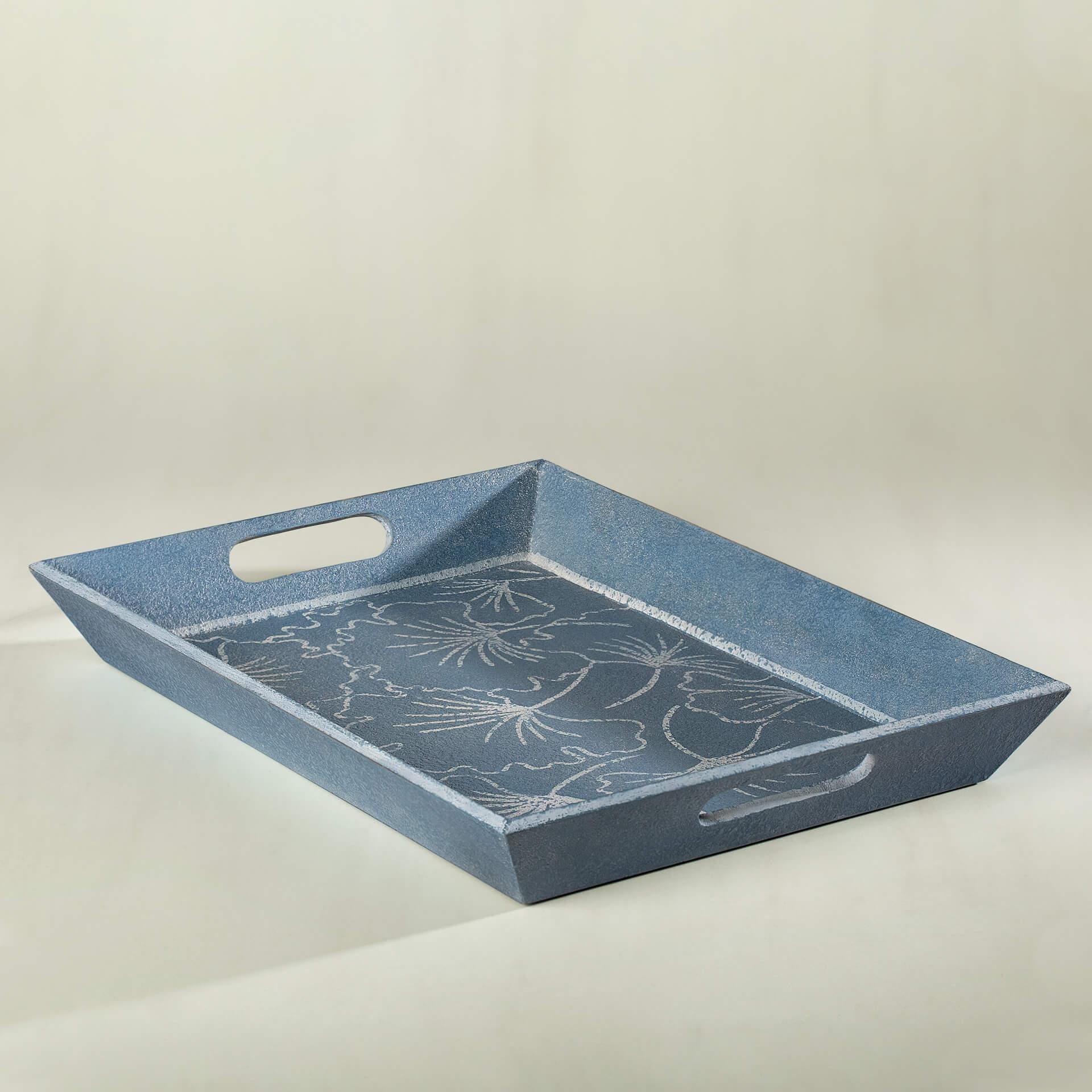 Lapis Blue Wooden Tray