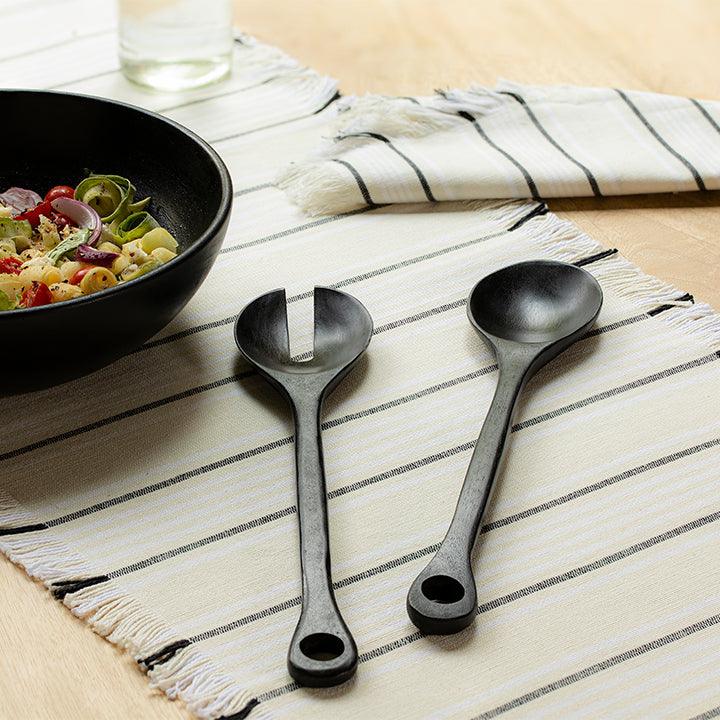 Midnight Mango Wood Salad Server Set of 2