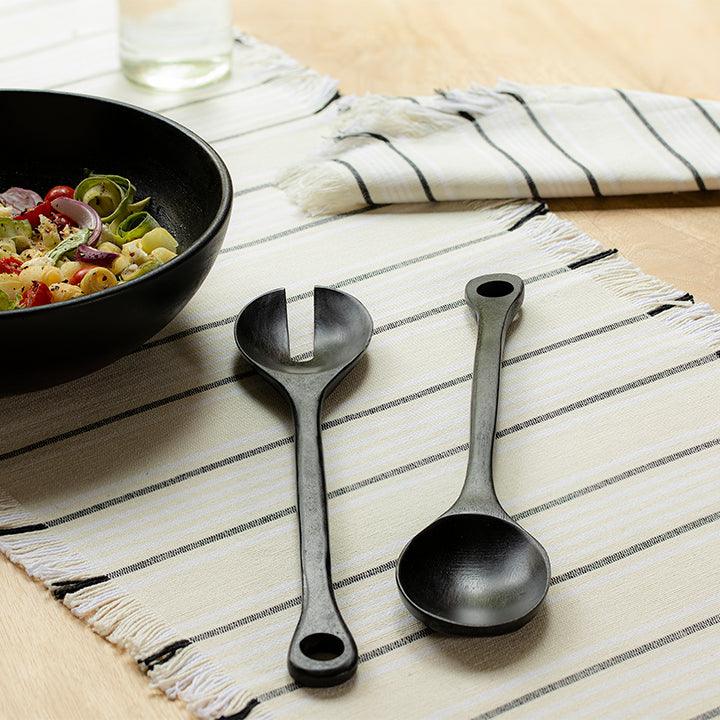 Midnight Mango Wood Salad Server Set of 2