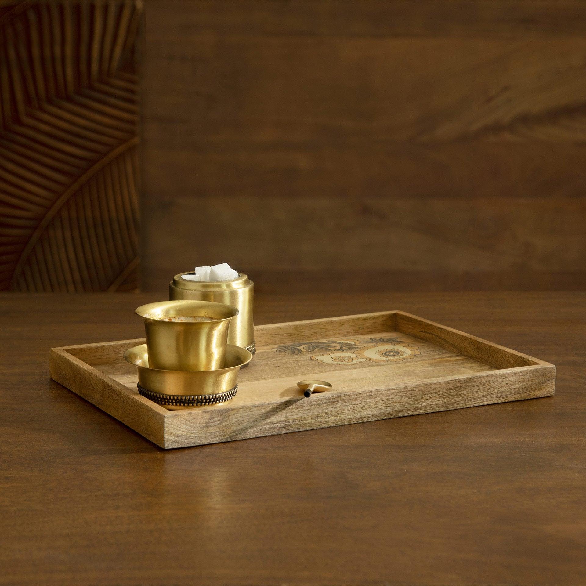Fleur D'or Rect Tray